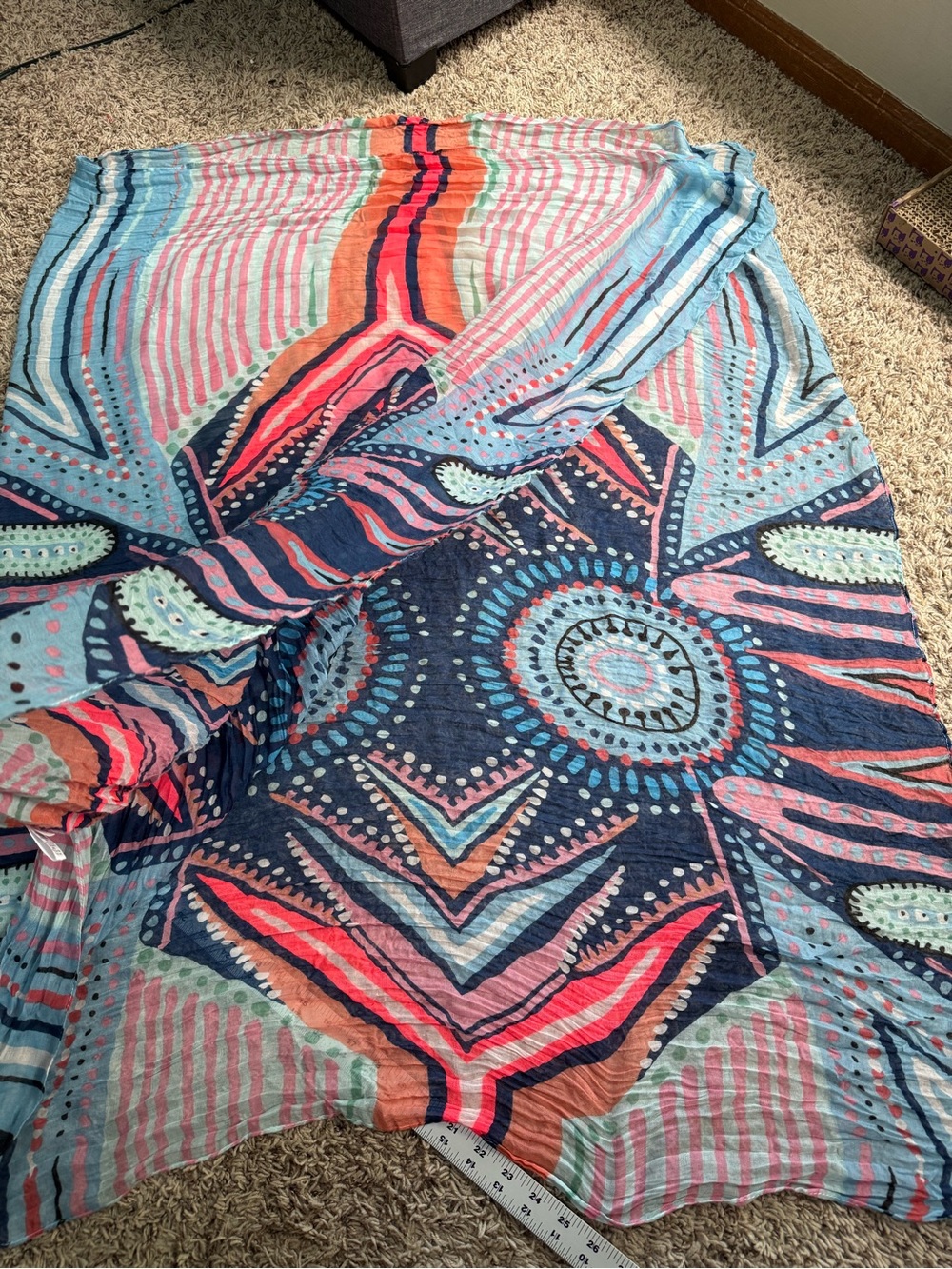 Lilly Pulitzer Target collab “boom boom” boho print wrap/scarf (43x70) - Picture 2 of 9